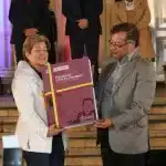 Labor Minister Gloria Ines Ramirez and President Petro present labor reform bill. Photo: Forbes Colombia.