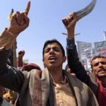 Ansarullah resistance movement supporters rally in Yemen. Photo: AFP.