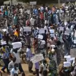 Protestors across Mali, Burkina Faso, and Chad rejecting France and its "second wave of colonialism" in Africa. Photo: Al-Estiklal Newspaper/File photo.