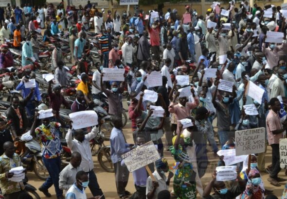 Protestors across Mali, Burkina Faso, and Chad rejecting France and its "second wave of colonialism" in Africa. Photo: Al-Estiklal Newspaper/File photo.