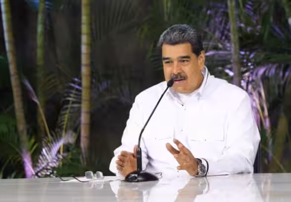 Venezuelan President Nicolás Maduro on Spanish economist and journalist Alfredo Serrano Mancilla's show La Pizarra, March 11, 2023. Photo: Presidential Press.