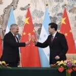 Featured image: Honduras Foreign Minister Eduardo Enrique Reina García (left) and new Chinese Foreign Minister Qin Gang raise a toast following the establishment of diplomatic relations between the two countries, at a ceremony in the Diaoyutai State Guesthouse in Beijing, Sunday, March 26, 2023. Photo: Greg Baker/Pool Photo via AP.
