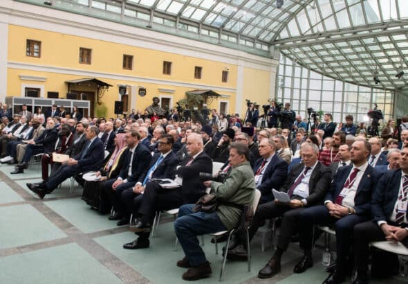 Members of the founding congress of the International Movement of Russophiles (MDR) in Moscow. Photo: rusofili.bg.