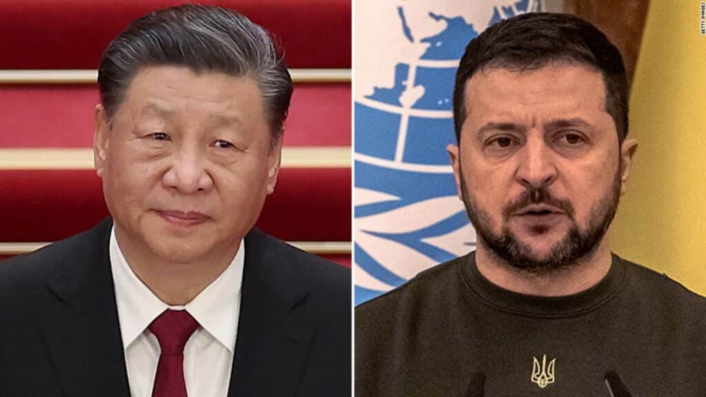 President Xi Jinping (left) and President Zelensky (right). Photo: File photo.