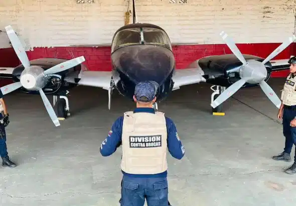 A narco-jet belonging to DEA operative Manuel Antonio Silva Jaramillo that was seized by Venezuela's Bolivarian National Police (PNB) in Anzoategui state, Venezuela. Photo: Twitter/@ceballosichaso.
