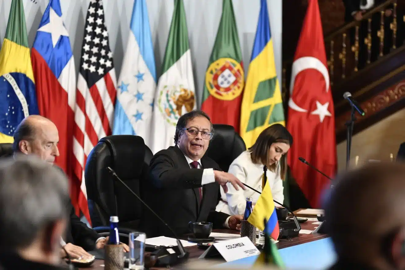 Featured image: Colombian President Gustavo Petro during his opening speech at the International Conference on Venezuela held at the San Carlos Palace in Bogotá this Tuesday, April 25, 2023. Photo: Colombian Presidential Press.