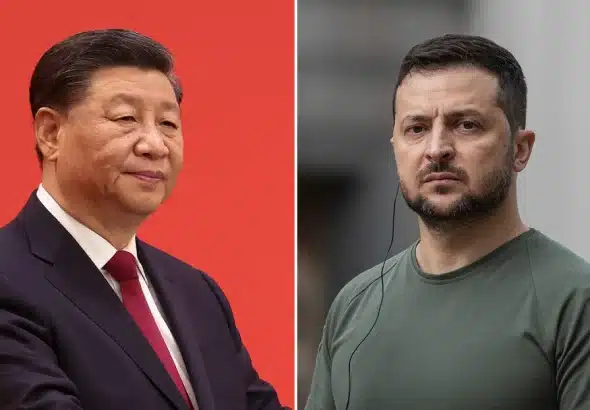 Chinese President Xi Jinping (left) and Ukrainian President Volodymyr Zelensky (right). Photo: Alexey Furman/Lintao Zhang/Gettyimages.ru.