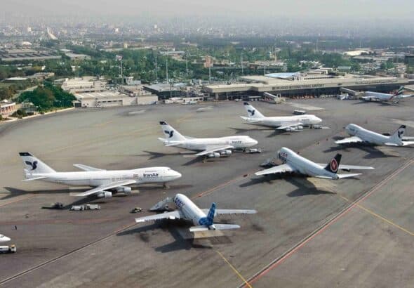 A fleet of IranAir planes. Photo: Al Mayadeen.