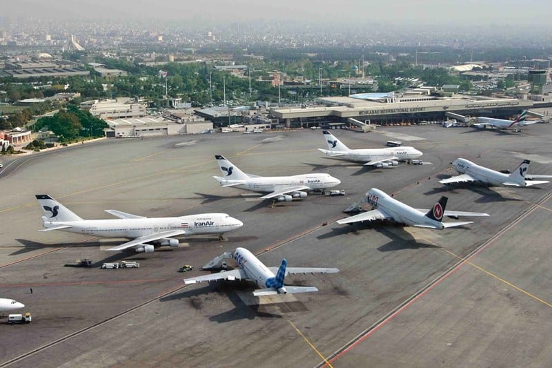 A fleet of IranAir planes. Photo: Al Mayadeen.