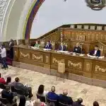 Venezuela's National Assembly floor during a session advancing the discussion of the Organic Law on Asset Forfeiture on Monday, April 17, 2023. Photo: RedRadioVE.