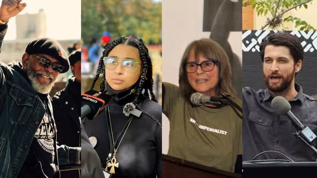 Four leaders of African People's Socialist Party who have been indicted by FBI for "spreading Russian propaganda." Photo: The Burning Spear.