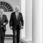 Brazilian President Luiz Inacio Lula da Silva (left) walking throughout the White House next to US President Joe Biden (right) on February 10, 2023. Photo: Adam Schultz/White House.