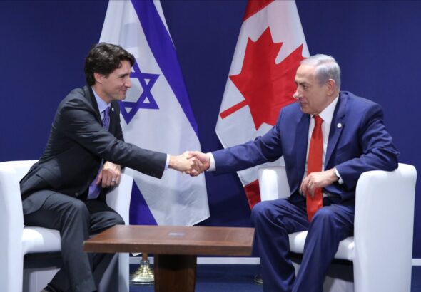 Justin Trudeau (left) and Benjamin Netanyahu (right), leaders of Canada and Israel, respectively. Photo: Twitter/@JustinTrudeau.