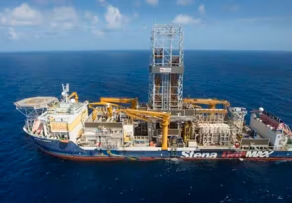ExxonMobil's Stena Carron drillship in Guyana's Stabroek offshore oil block. Photo: ExxonMobil.