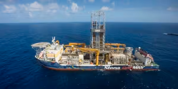 ExxonMobil's Stena Carron drillship in Guyana's Stabroek offshore oil block. Photo: ExxonMobil.