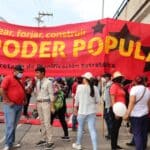 Honduran youth prepare for a march in support of sovereignty and President Xiomara Castro. Photo: Lo Que Somos.
