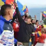 PSUV Vice President Diosdado Cabello in a event on the Distribuidor Altamira bridge in Caracas, commemorating the 4th anniversary of the "banana coup" lead by Juan Guaidó and Leopoldo López. Photo: RedRadioVE.