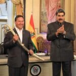 Venezuelan President Nicolás Maduro and Bolivian President Luis Arce meet in Caracas, Venezuela, April 20, 2023. Photo: Presidential Press.