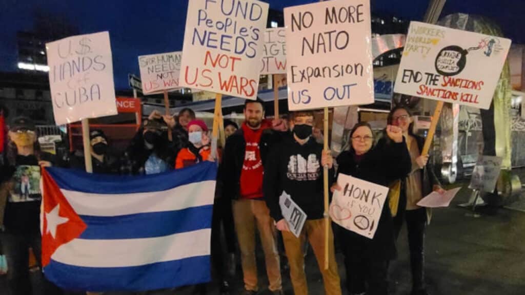 Demonstration against NATO., Portland, Oregon, Jan. 19, 2023. Photo: Lyn Neeley.