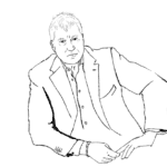 Steven Donziger drawn by Nathaniel St. Clair.