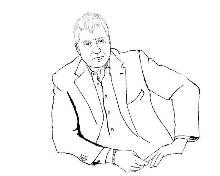 Steven Donziger drawn by Nathaniel St. Clair.