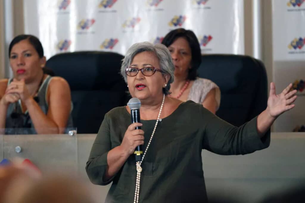 Tibisay Lucena, former president of the National Electoral Council of Venezuela. Photo: AP/Ariana Cubillos.