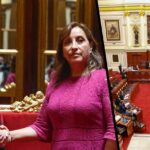 Peru's unelected coup leader Dina Boluarte with the CIA agent turned US Ambassador Lisa Kenna (left); Peru's deeply unpopular congress (right). Photo: Geopolitical Economy.