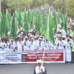 The rally was organized by the Kerala Muslim Jama-ath Federation (KMJF) to mark its 40th anniversary in the coastal city of Kollam to address the present concerns of Indian Muslims. Photo: Maktoob Media.