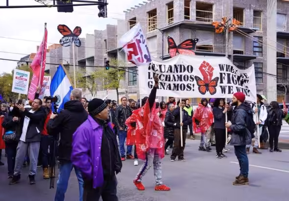 May Day march in Chicago. Photo: Twitter/@CAARPRNow.