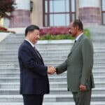 President Xi Jinping holds a welcome ceremony for President Isaias Afwerki of the State of Eritrea at the square outside the east entrance of the Great Hall of the People prior to their talks in Beijing, capital of China, May 15, 2023. Xi held talks with Isaias, who is on a state visit to China, in Beijing on Monday. Photo: Xinhua.