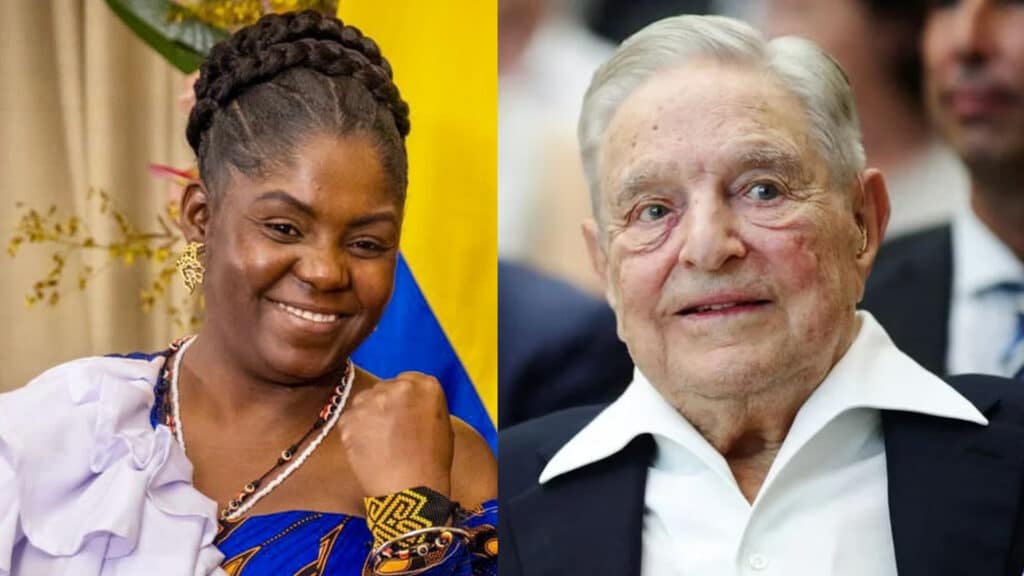 Colombian Vice President Francia Márquez (left) and Open Society Foundation owner George Soros (right). Photo: Infobae.