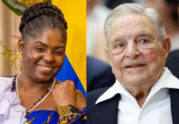 Colombian Vice President Francia Márquez (left) and Open Society Foundation owner George Soros (right). Photo: Infobae.