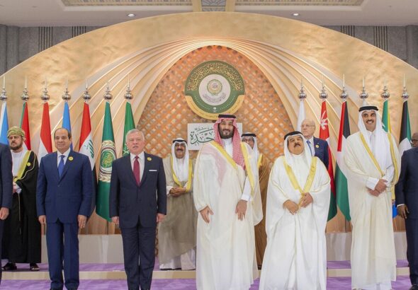 Arab heads of state pose for a group photo ahead of the Arab League summit in Jeddah, Saudi Arabia, May 19, 2023. Photo: Saudi Press Agency via AP.