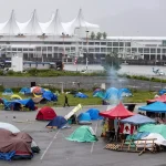 A homeless camp in Vancouver, Canada. Photo: The Canadian Press/Darryl Dyck.