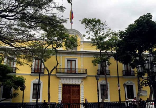 "Casa Amarilla" in Caracas, the headquarters of Venezuela's foreign office. Photo: File photo.
