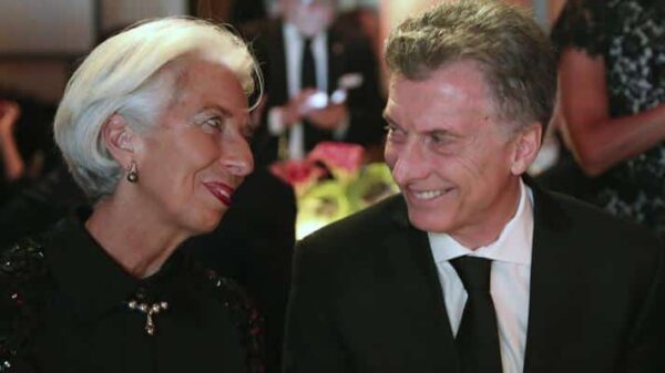 Former IMF director Cristine Lagarde and Mauricio Macri. Photo: Misión Verdad.