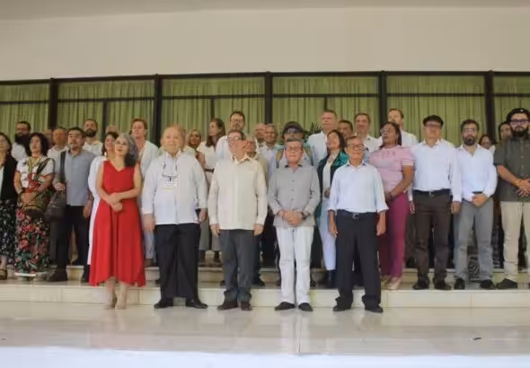 Representatives of the Colombian government delegation, the ELN delegation, and the various guarantor and accompanying countries, at the beginning of the third round of the Colombian peace talks in Havana, Cuba, May 2, 2023. Photo: Office of the High Commissioner for Peace (Colombia).