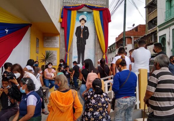 Street liturgy in La Pastora, Caracas, in celebration of the beatification of Jose Gregorio Hernandez by the Vatican, April 29, 2021. Photo: El Estimulo/File photo.
