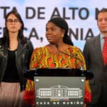 Colombian Vice President Francia Márquez addresses the press about her recent visits to Ethiopia, South Africa, and Kenya. Photo: Vice Presidency of Colombia.