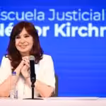 Argentina's Vice President Cristina Fernández de Kirchner during an event in La Plata, April 27, 2023. Photo: Todo Noticias.