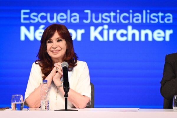Argentina's Vice President Cristina Fernández de Kirchner during an event in La Plata, April 27, 2023. Photo: Todo Noticias.