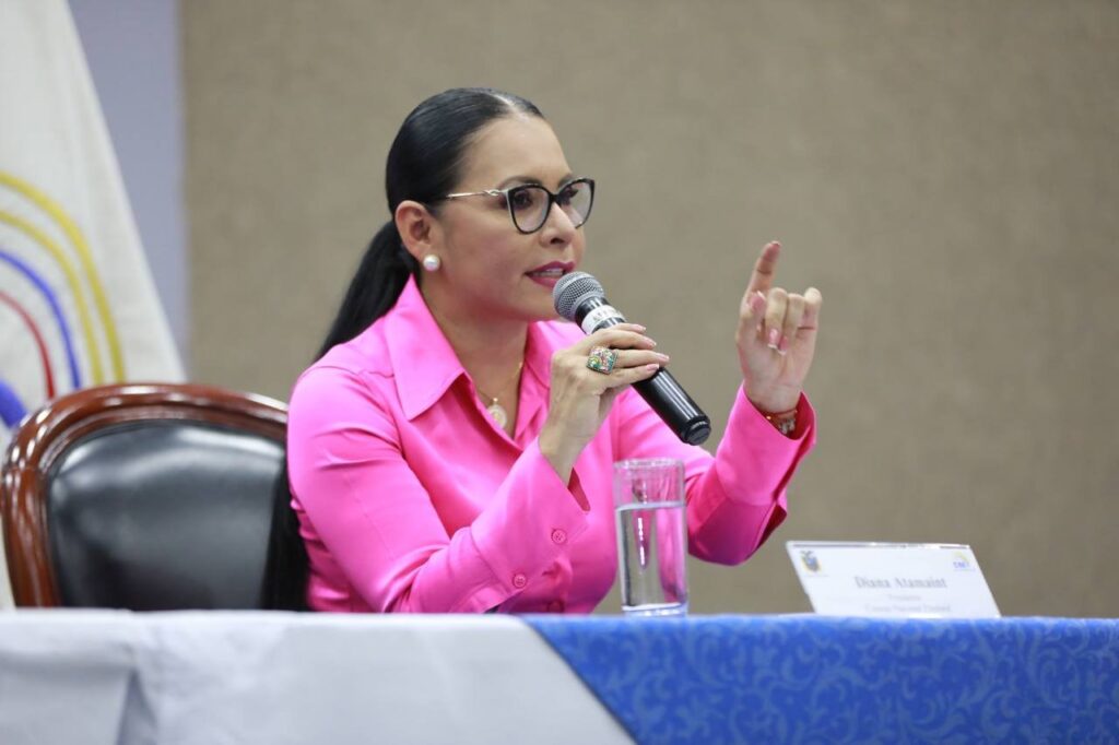 CNE President Diana Atamaint. Photo: Twitter/@CNEGuayas.