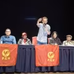 The main panel at the PCV grassroots congress organized this Sunday, May 21, in Caracas, Venezuela. Photo: Twitter/@PCV_Patriotico.