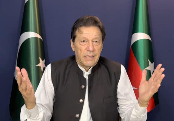 Former Prime Minister of Pakistan Imran Khan.