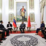 President Maduro meets with a delegation of the Communist Party of China in Miraflores Palace, Caracas, May 17, 2023. Photo: Presidential Press.