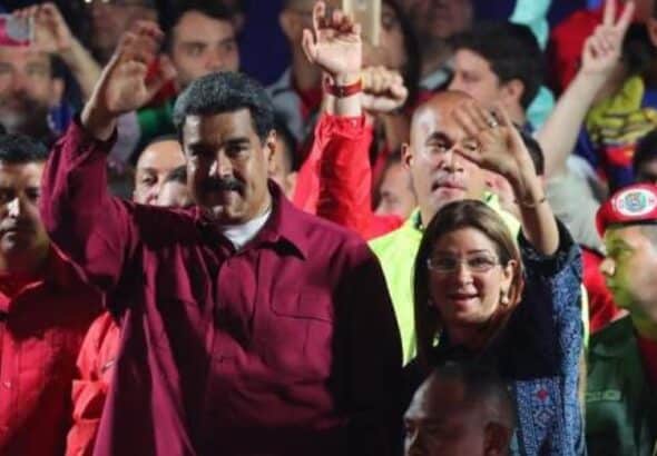 President Maduro celebrating his reelection as president of Venezuela, May 20, 2018. Photo: EFE.