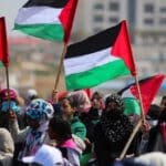 Palestinians march in Gaza City to observe Land Day. Photo: Reuters.