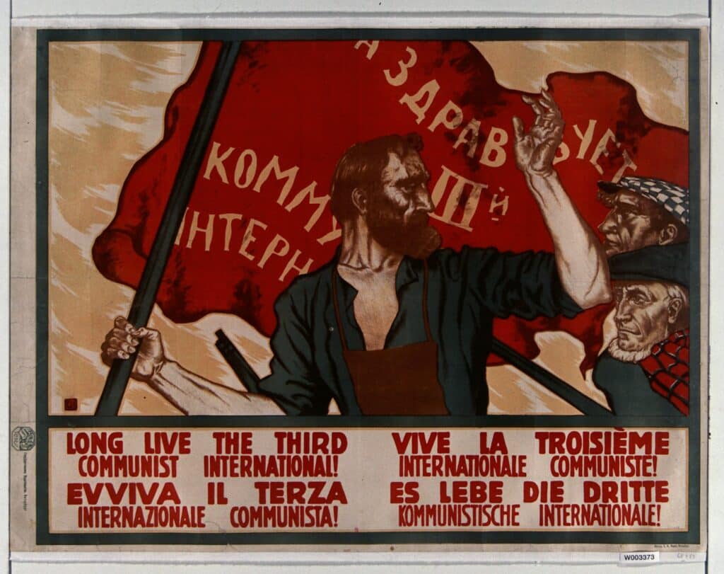 Poster of the Comintern. File photo.