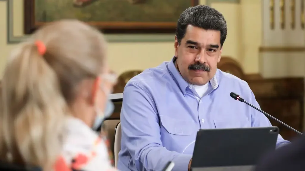 Venezuelan President Nicolás Maduro in a meeting with members of his cabinet and the military high command, in Caracas, February 2023. Photo: Presidential Press.