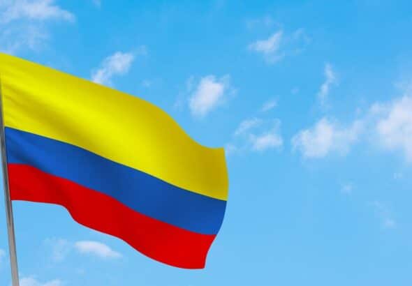 A Colombian flag in the wind. File photo.